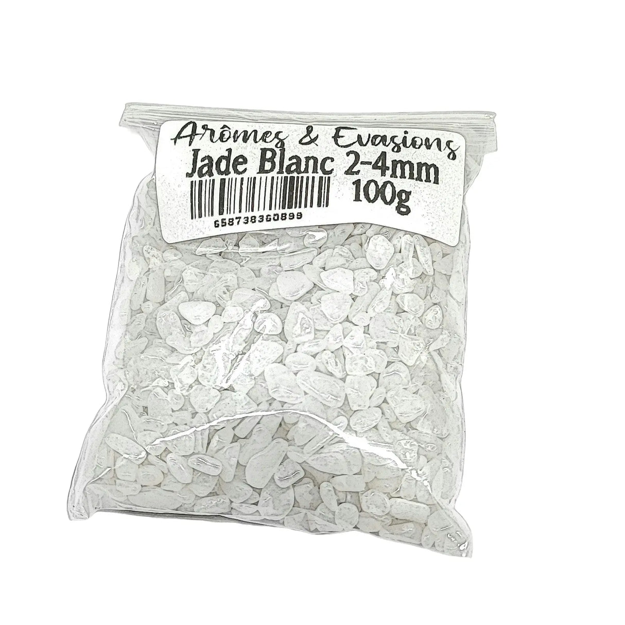 Stone - Tumbled Chips - White Jade - 2 to 4mm 100 g