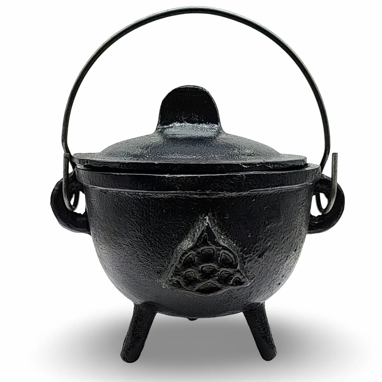 Wicca & Pagan - Cauldron - Cast Iron -Triquetra - 4.5"