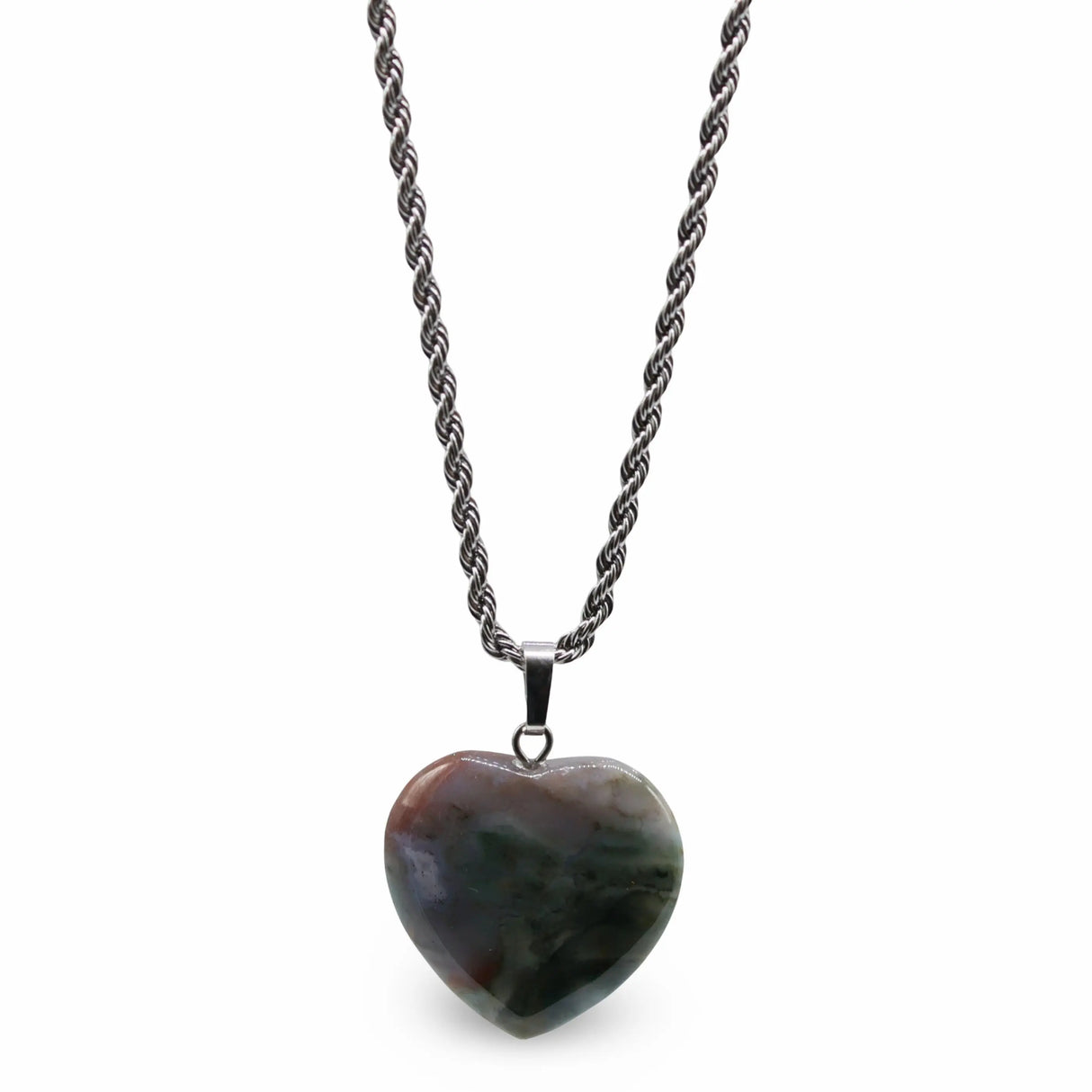 Necklace - Heart Shaped - Indian Agate