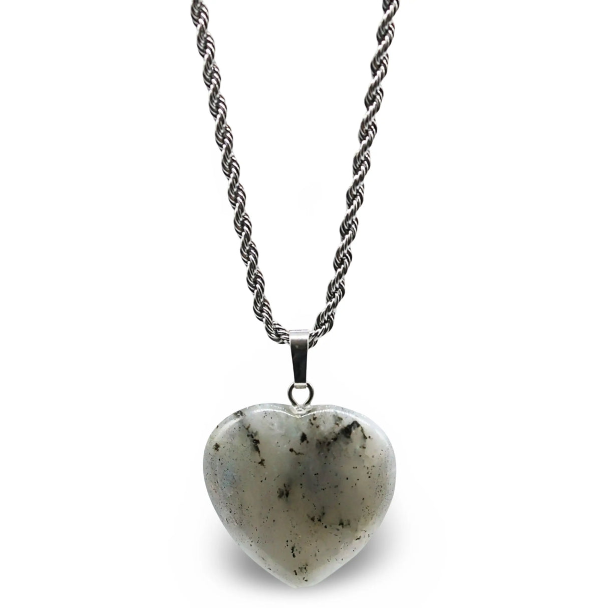 Necklace - Heart Shaped - Labradorite