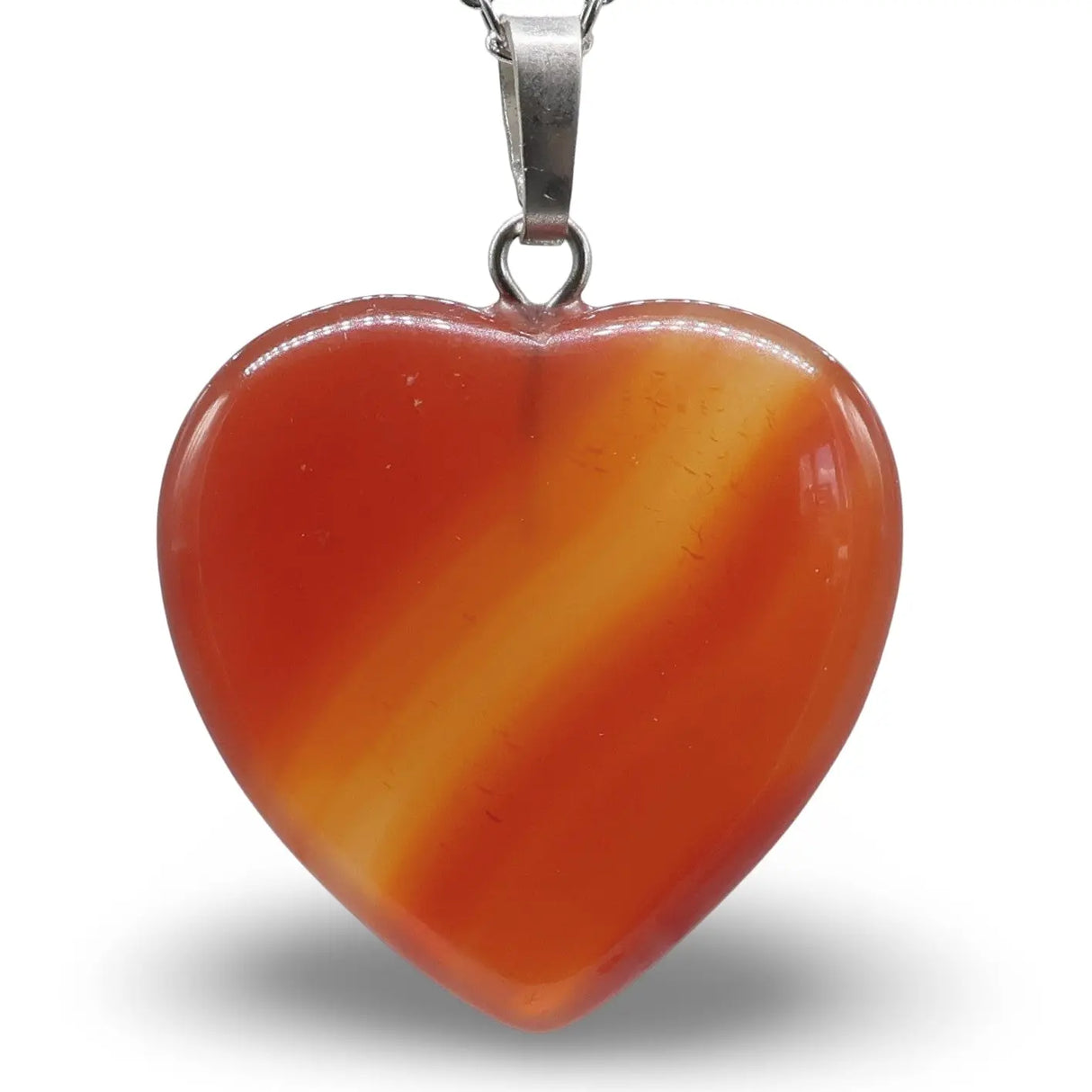 Necklace - Heart Shaped - Carnelian