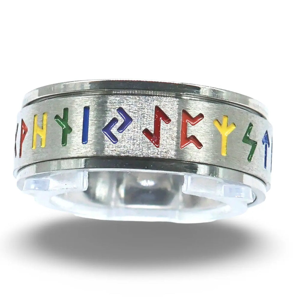 Ring - Stress Anxiety Relief - Viking Amulet Enamel Rotating