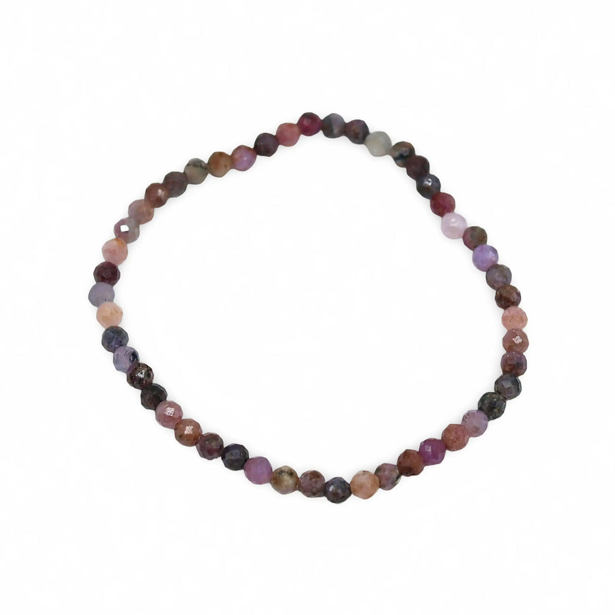 Bracelet - Red Corundum, Ruby & Sapphire - 4mm