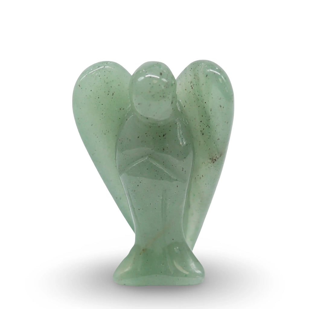 Stone - Natural Green Aventurine - Angel Sculpture - 2"