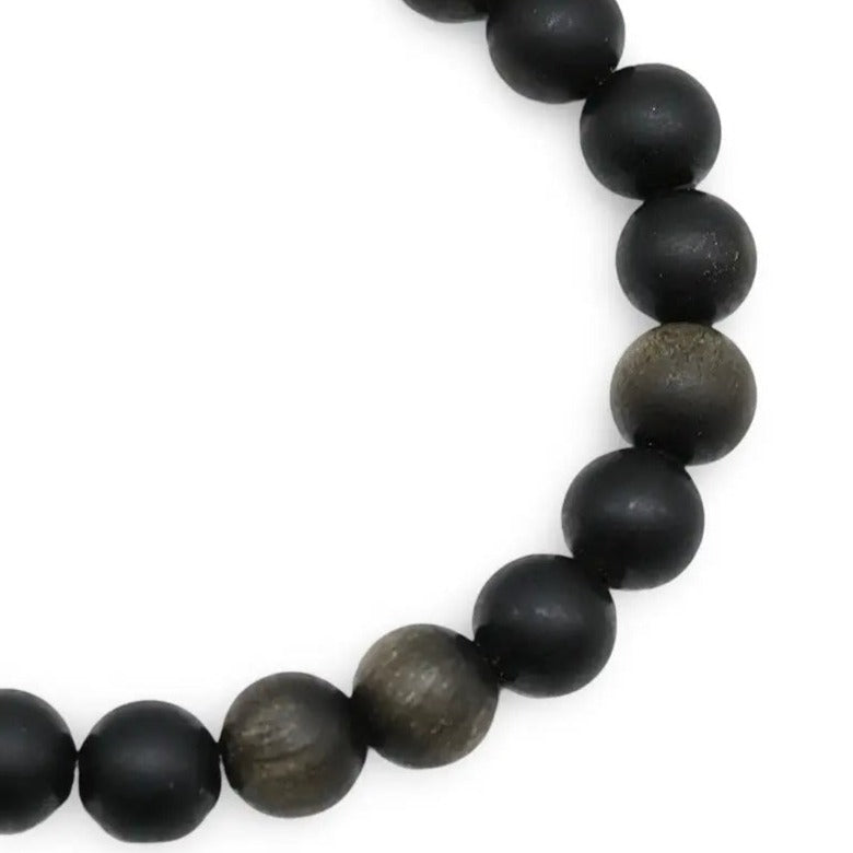 Bracelet - Frosted Goldsheen Obsidian - 8mm