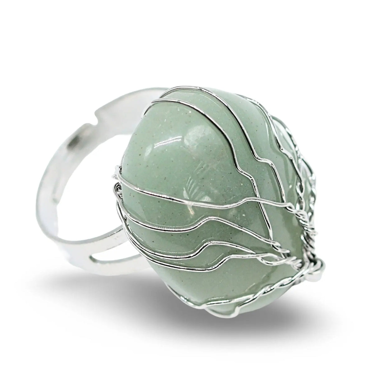Bague Lumitrésor aventurine verte main image 1