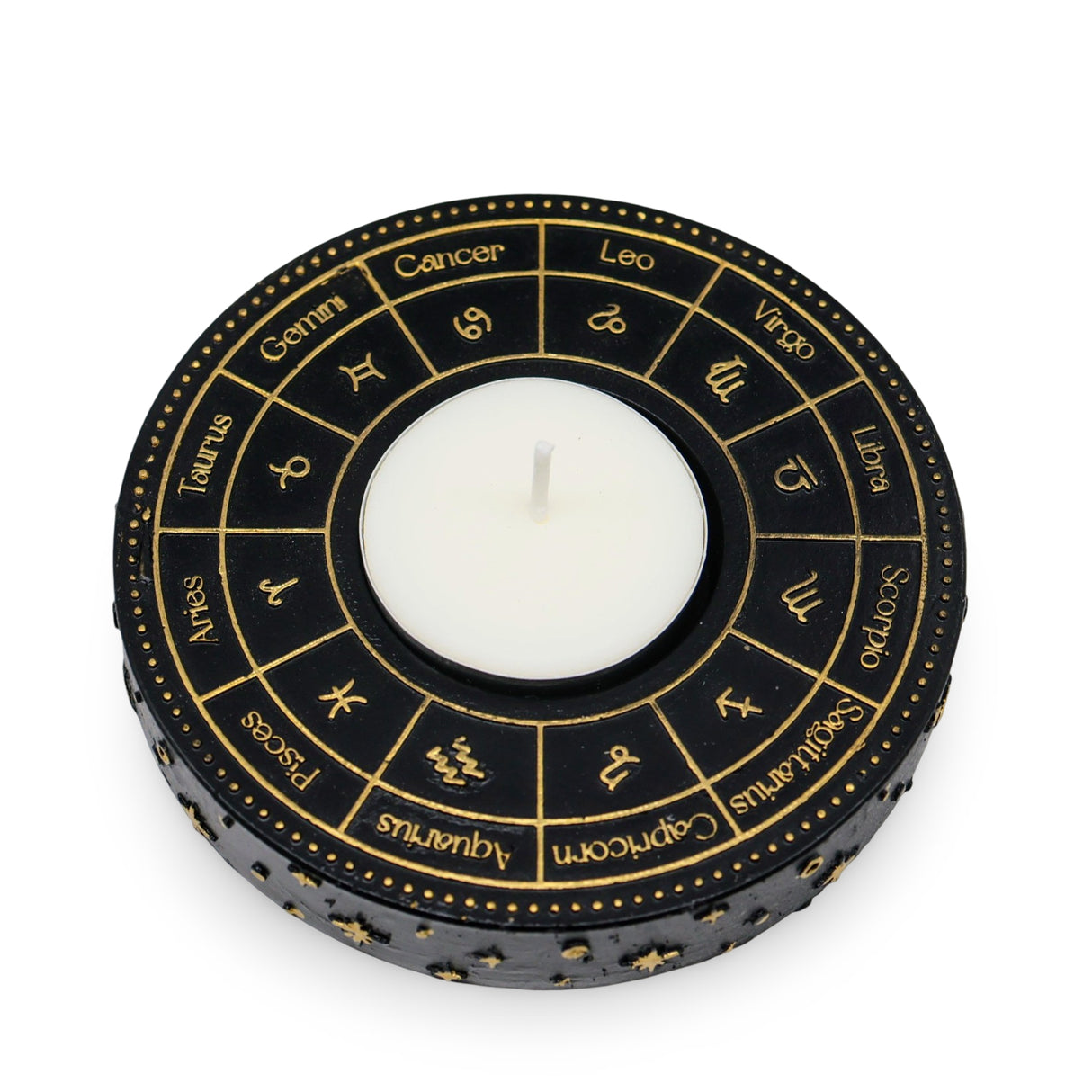 Candle Holder - Astrology Wheel Zodiac - Tealight