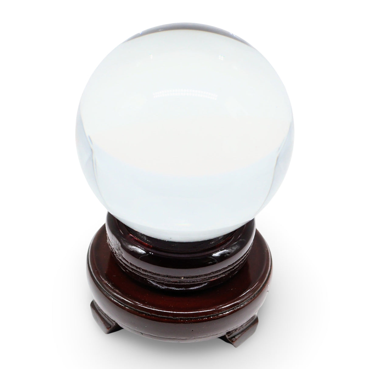 Wicca & Pagan - Clear Crystal Ball on Stand - Small