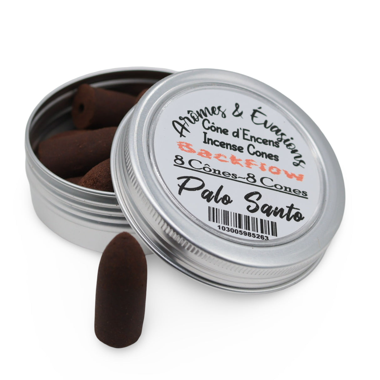 Incense - Backflow Cones - Palo Santo - 8 Cones