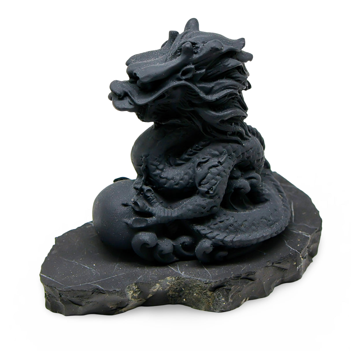Stone - Dragon Carved Shungite Stone - Rough - 269g