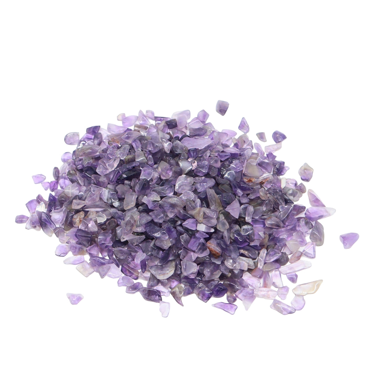 Stone - Tumbled Chips - Amethyst - 7 to 10mm 10 g