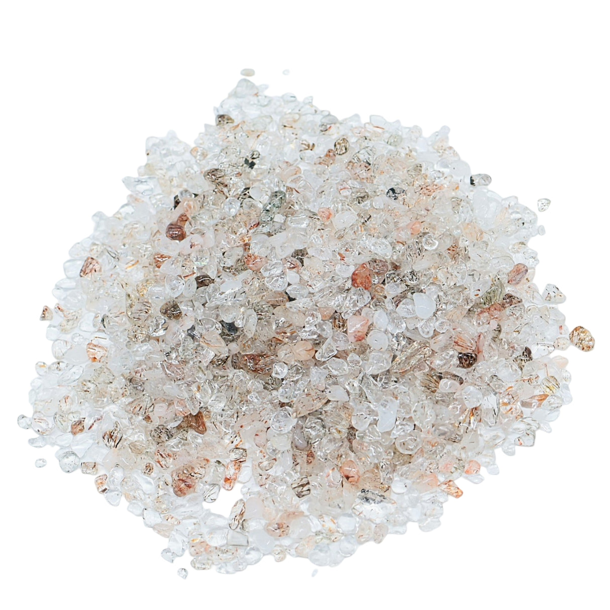 Stone - Tumbled Chips - Rutiled Quartz - 3 to 4mm 10 g