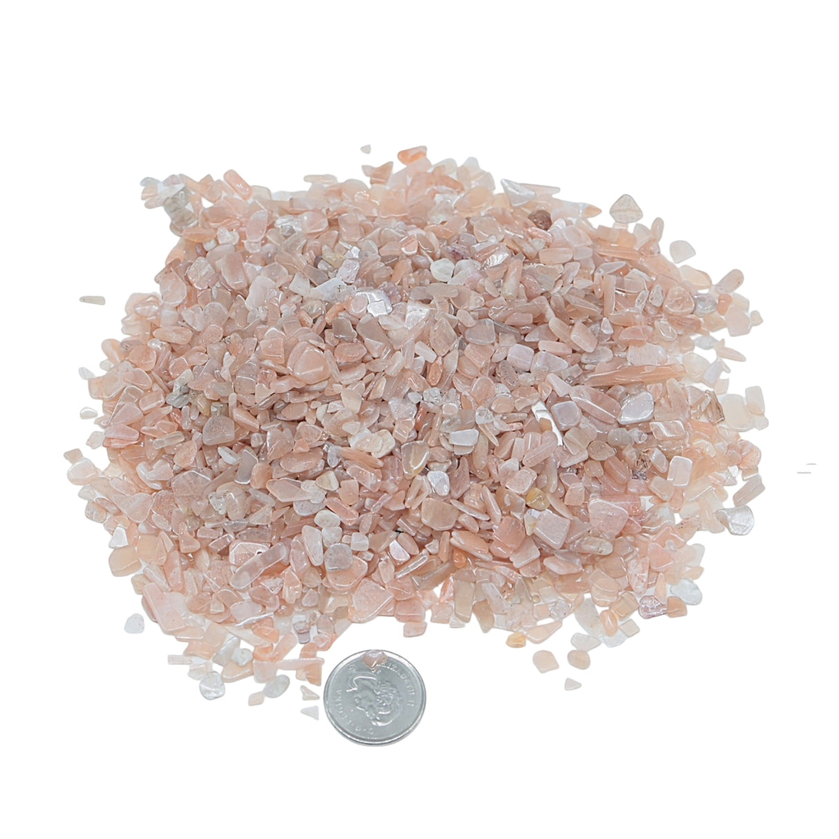 Stone - Tumbled Chips - Peach Moonstone - 3mm to 5mm