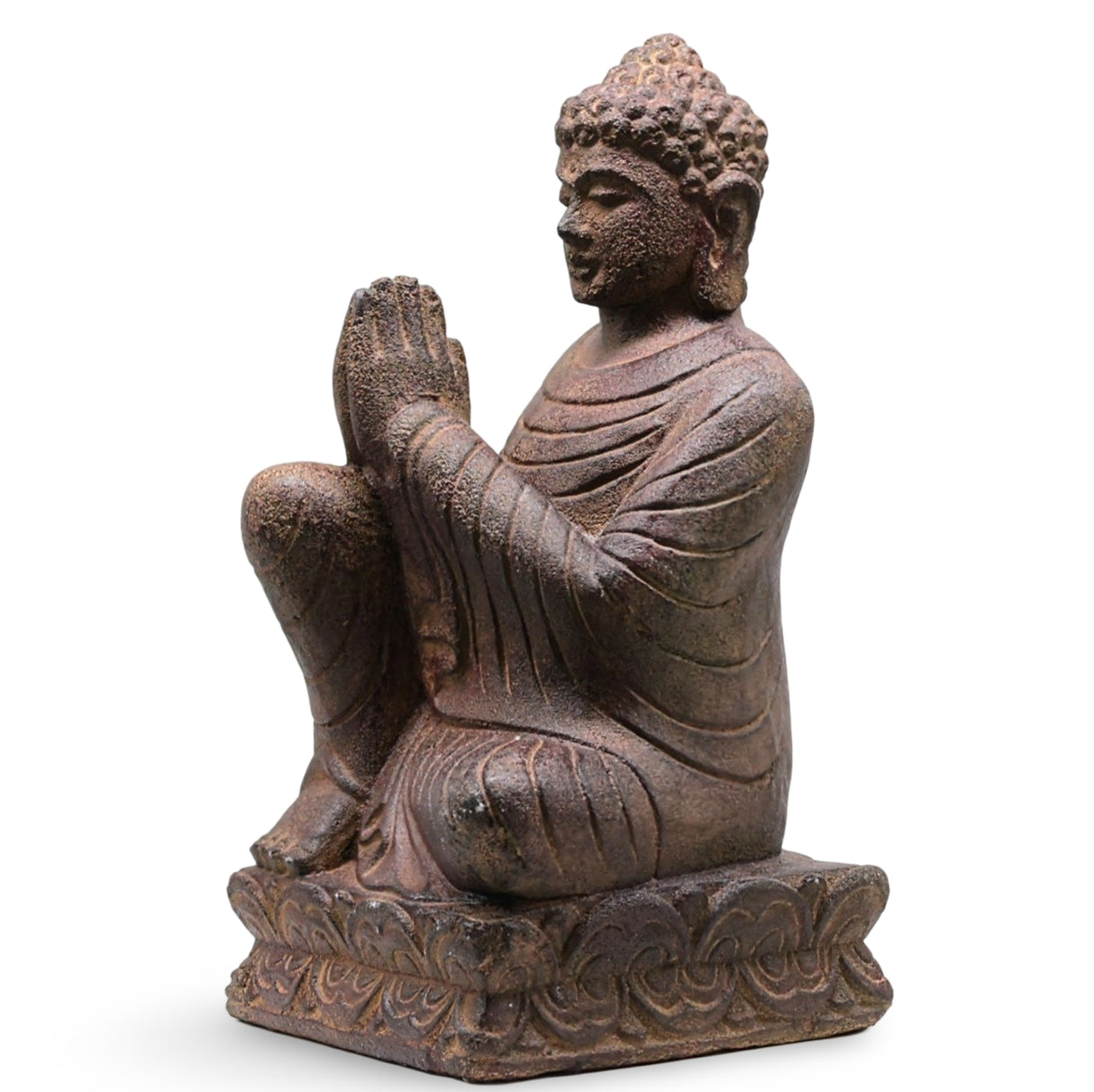 Home Decor - Volcanic Stone Statue - Namaste Resting Buddha