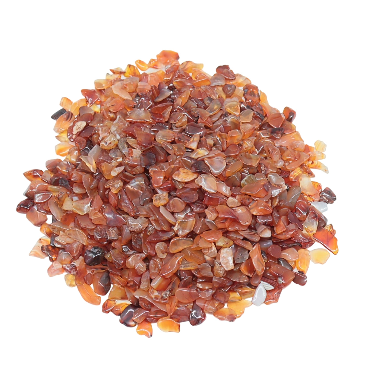 Stone - Tumbled Chips - Carnelian - 3 to 5mm 500 g