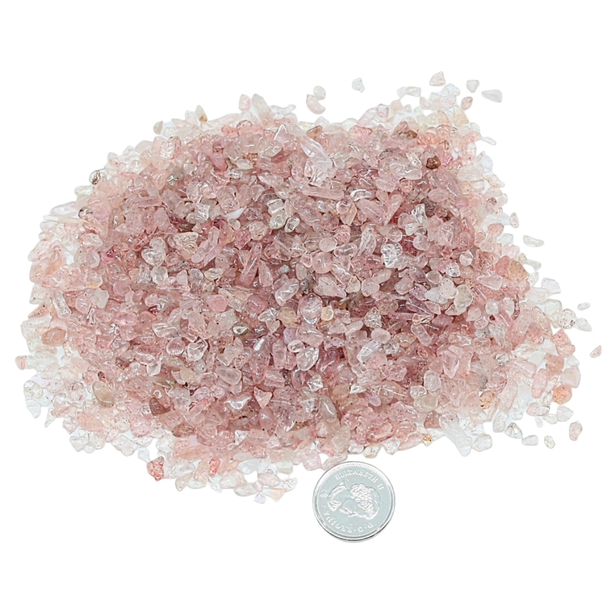 Stone - Tumbled Chips - Strawberry Quartz - 2 to 4mm