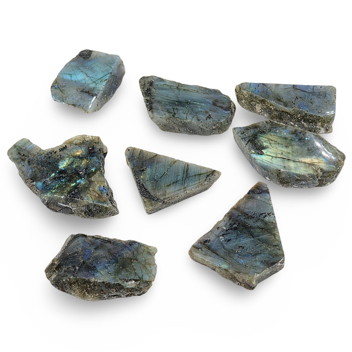 Stone - Labradorite - Rough & Polish Side