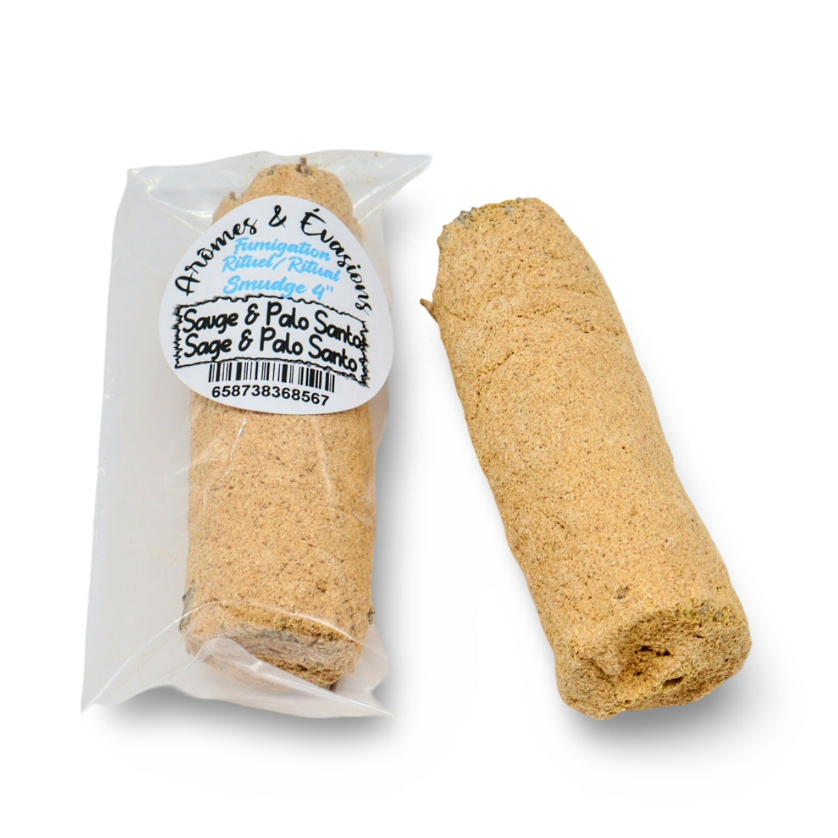 Smudging Incense Stick - Mountain Sage & Palo Santo Resin Dipped - 4"