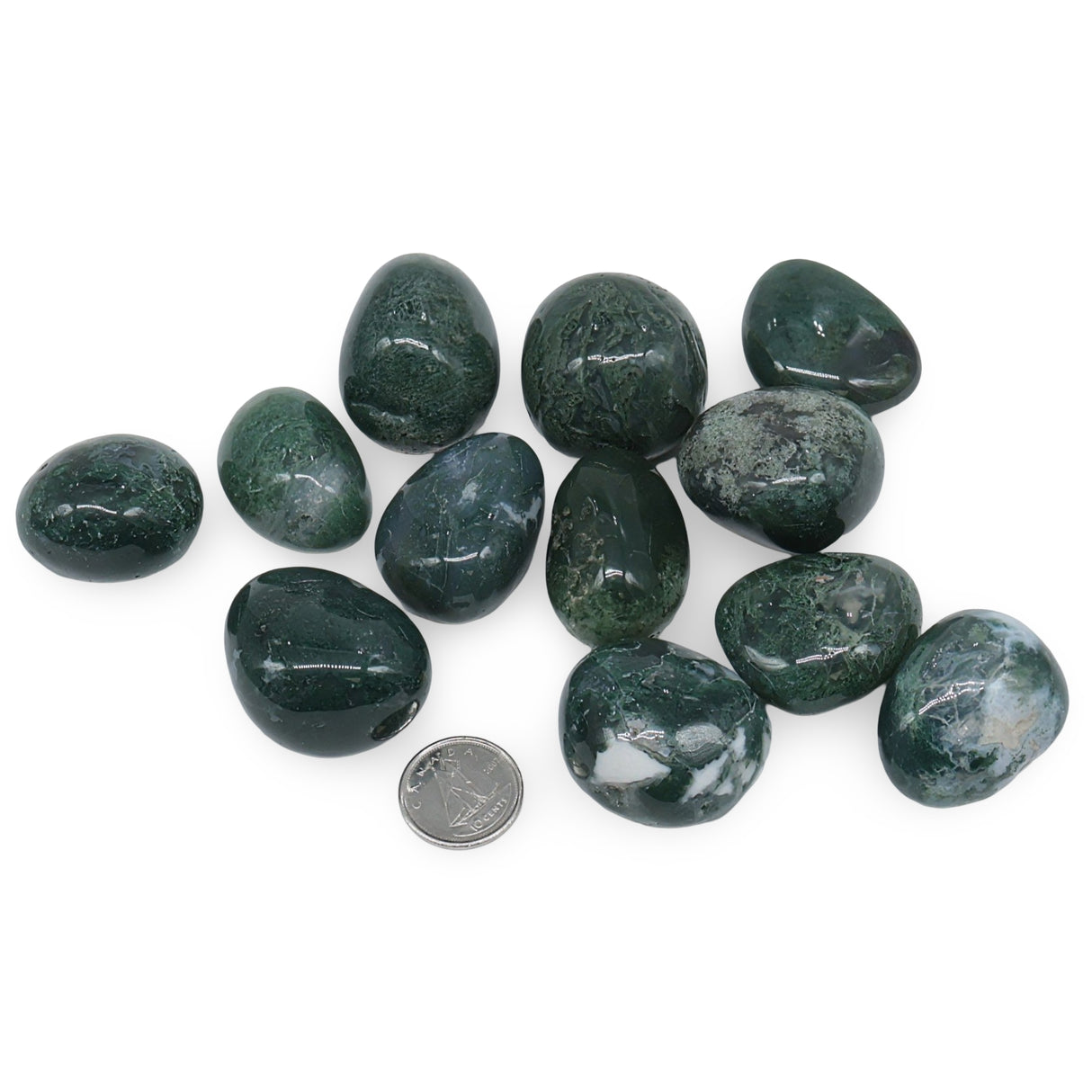 Stone - Brazilian Moss Agate - Tumbled