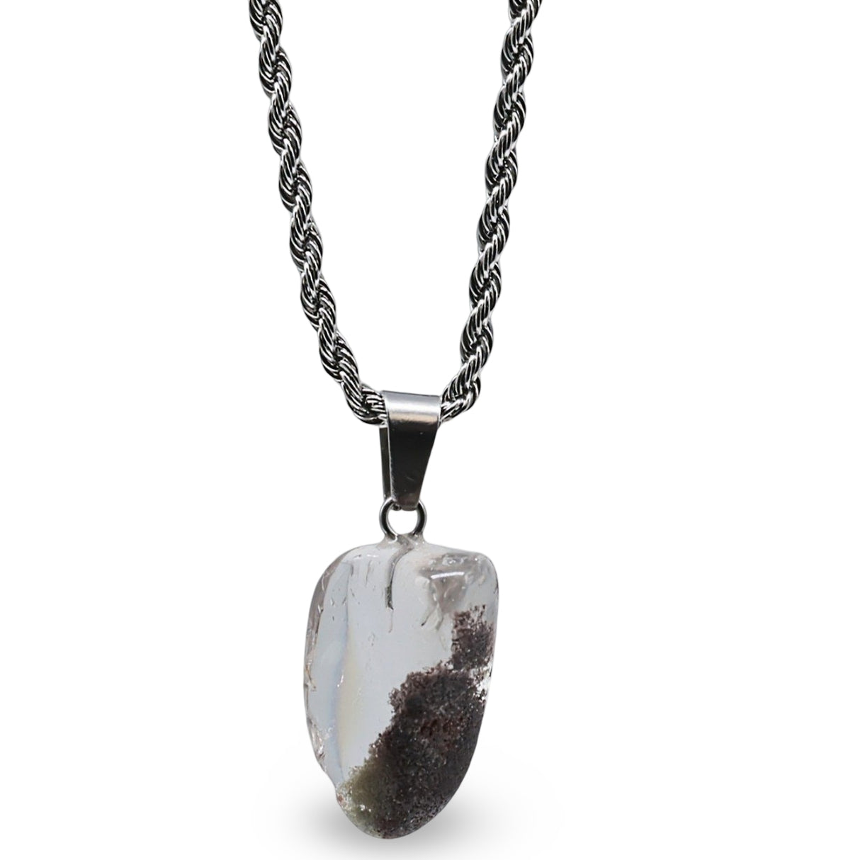 Necklace - Green Phantom (Lodolite)