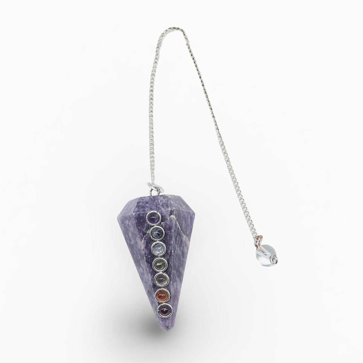 Pendulum - Orgonite - Chakra Mixed Lepidolite