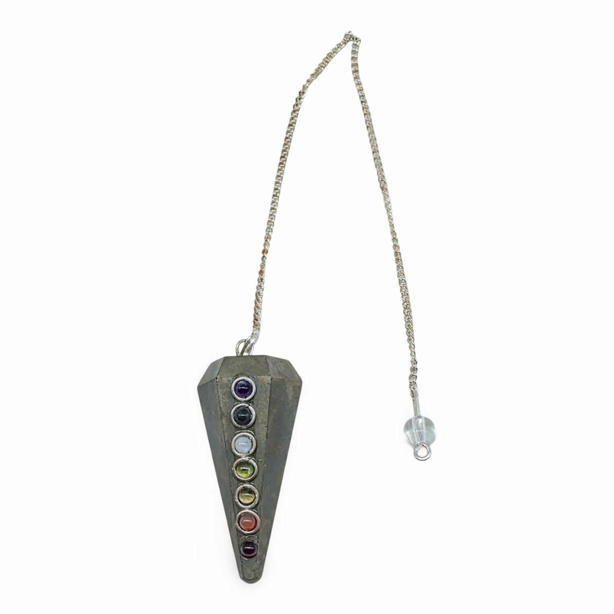 Pendulum - Orgonite - Chakra Mixed Pyrite