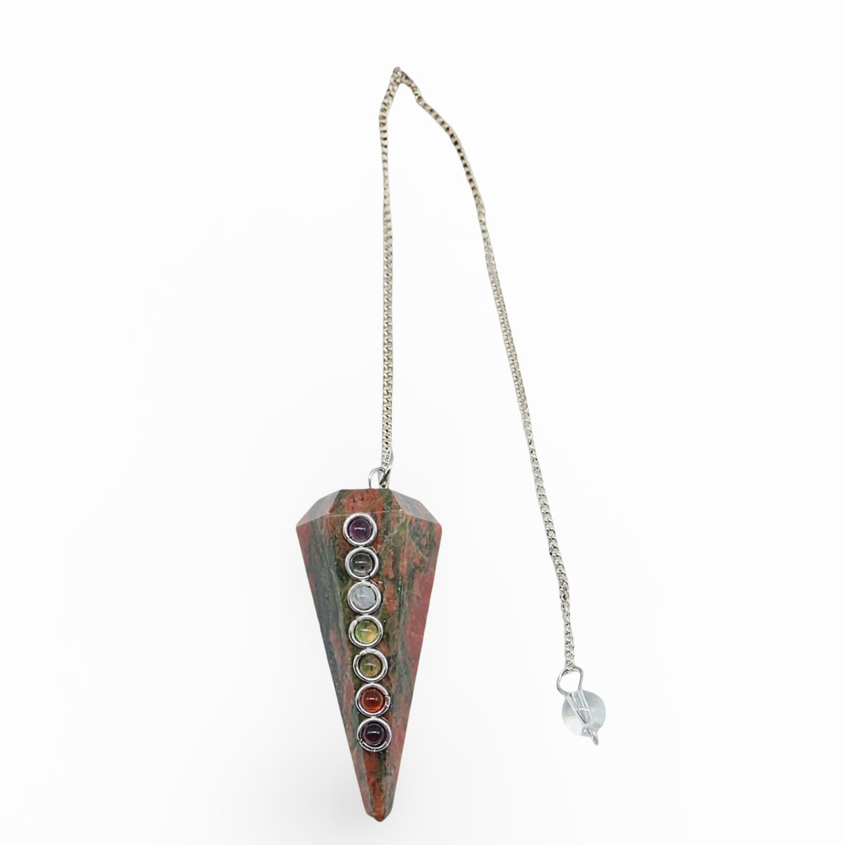 Pendulum - Orgonite - Chakra Mixed Unakite