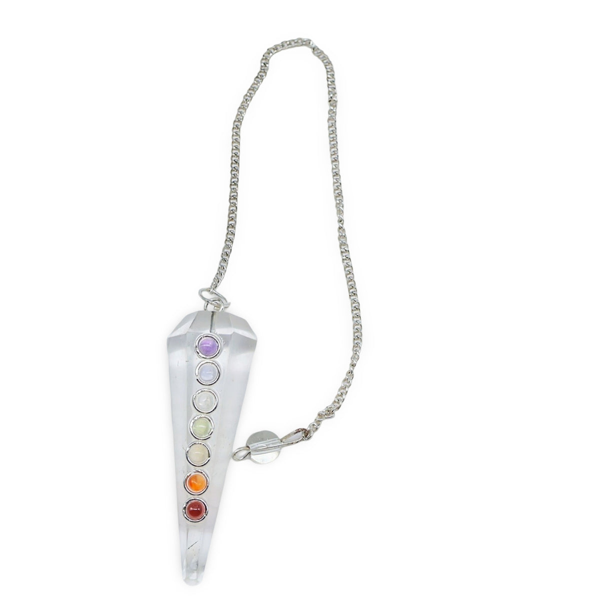 Pendulum - Orgonite - Chakra Mixed Crystal Quartz