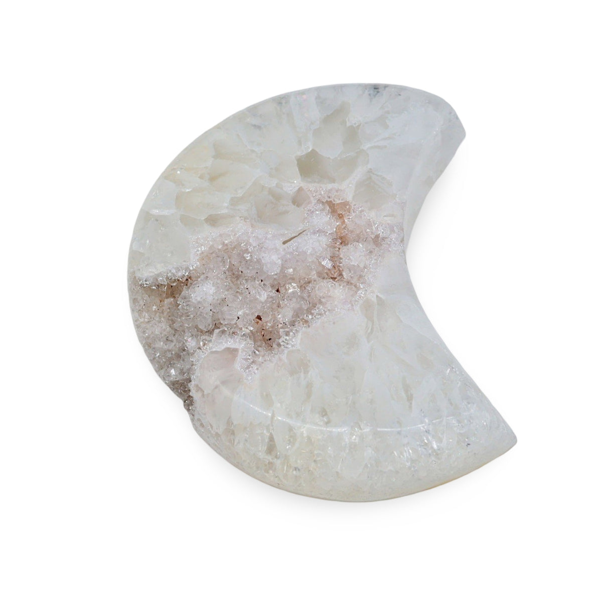 Stone - Agate Druze Specimen - Moon Shape