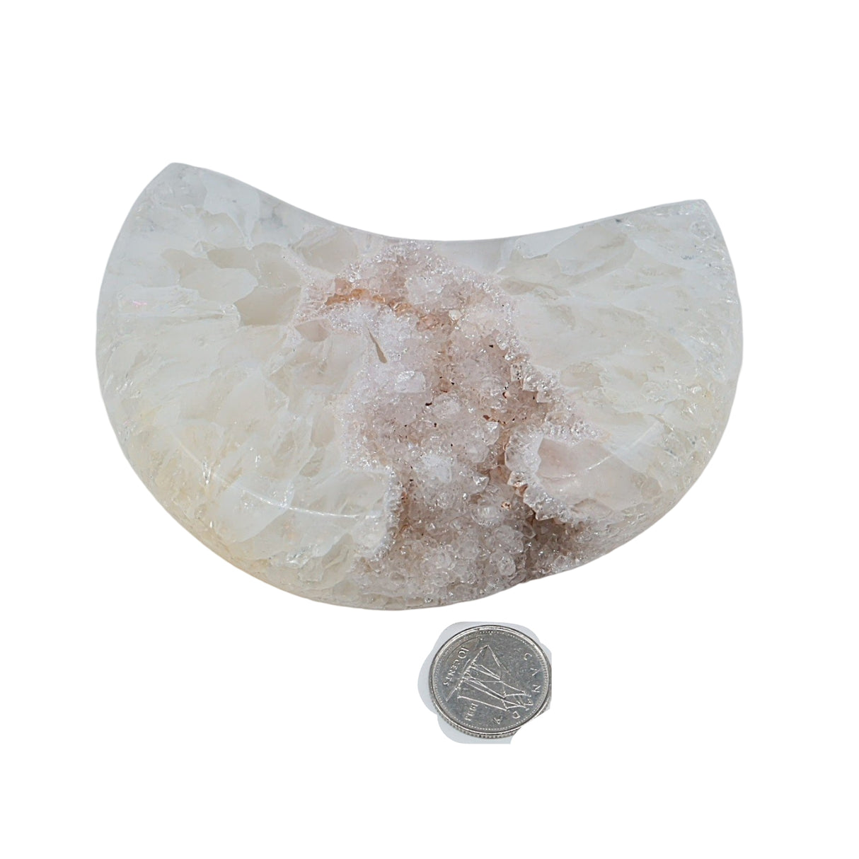 Stone - Agate Druze Specimen - Moon Shape