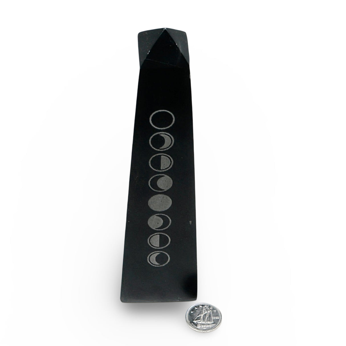 Obelisk - Black Onyx Tower with Moon Phases