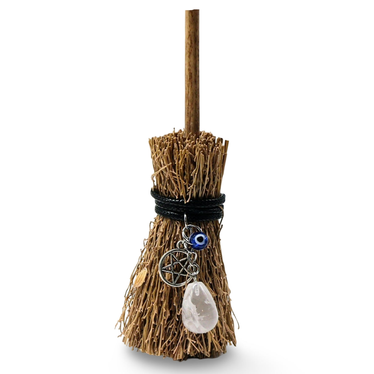 Wicca & Pagan - Ritual Hanging Mini Broom with Stone