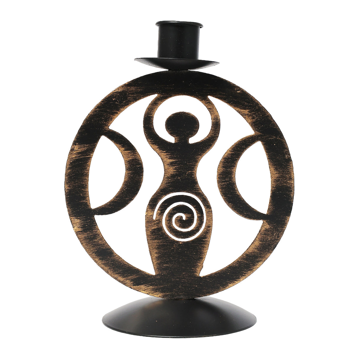 Candle Holder - Metal - Goddess 6"