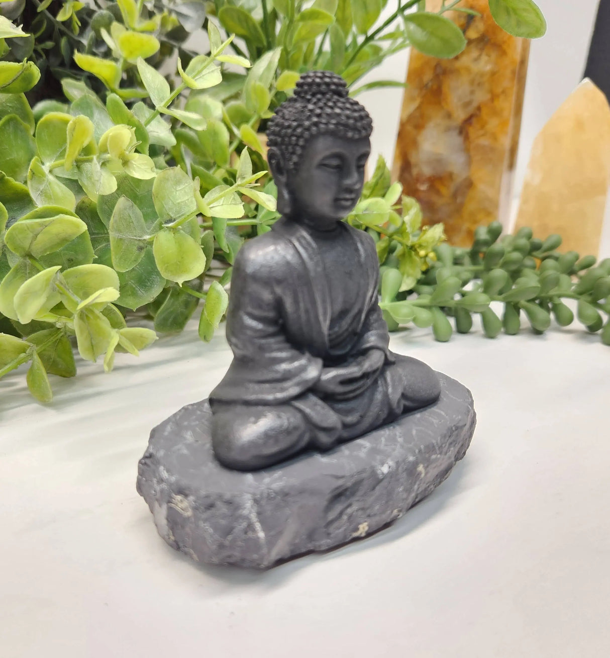 Home Décor – Shungite Sculpture – Buddha - 3.5x3x2 Inches