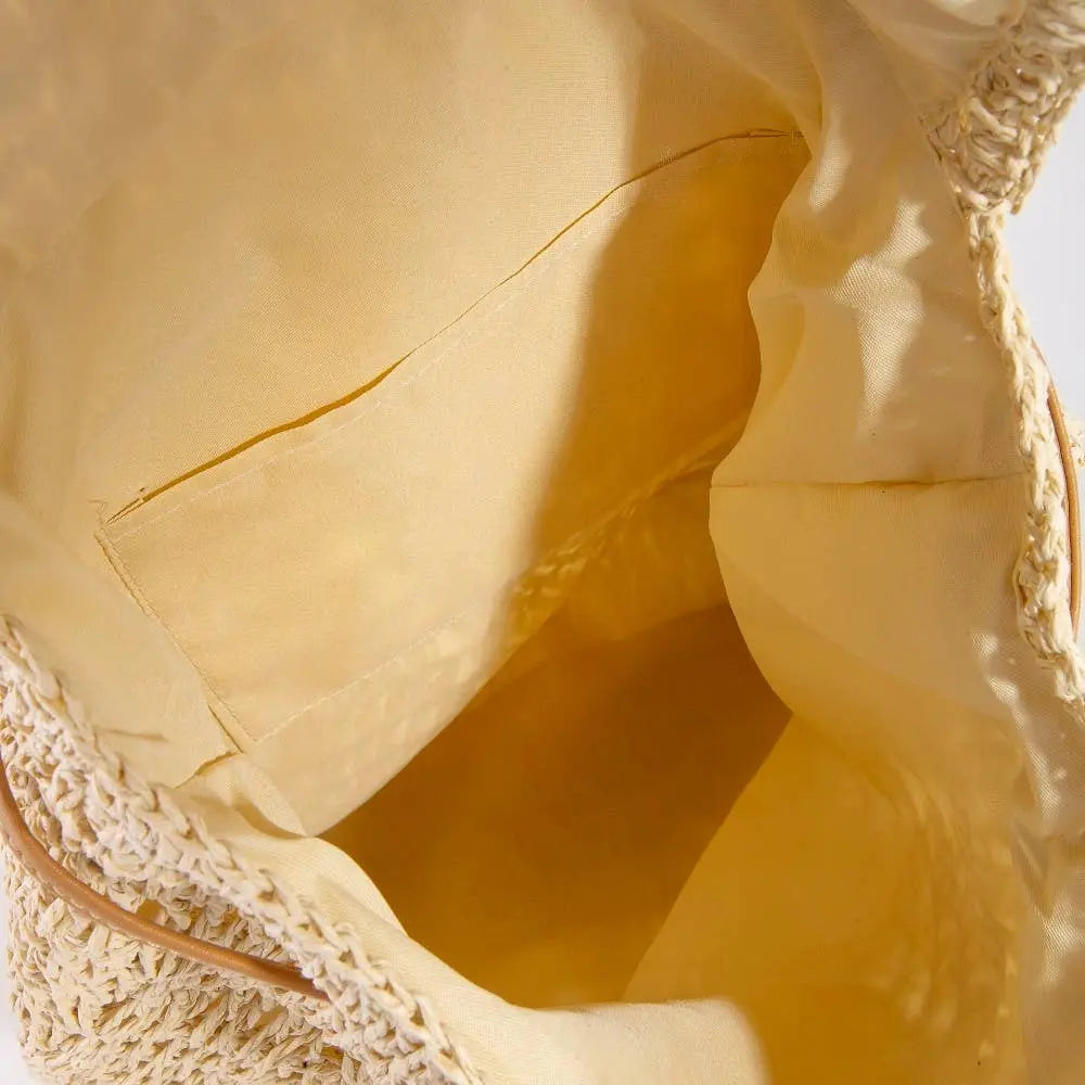 Clothing & Accessories - Straw Braided Fashion Backpack