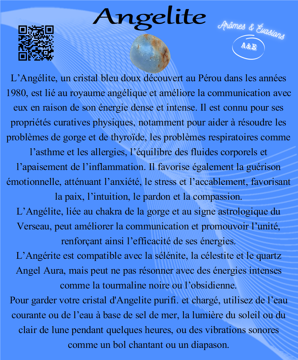 Descriptive Cards - Precious Stones & Crystals - Angelite