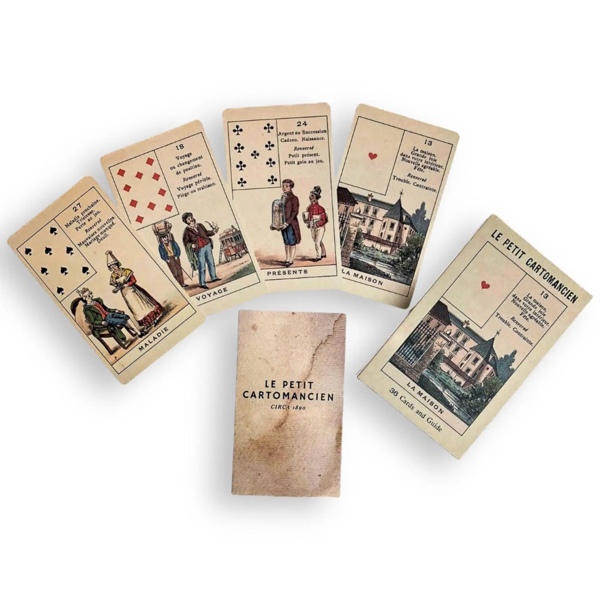 Astro Tarot Oracle -Le Petit Cartomancien with Bilingual Guidebook -Vintage Visionary Tarot