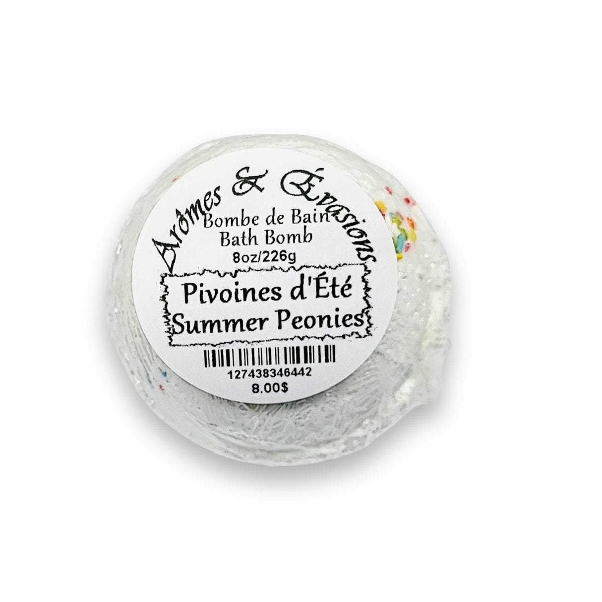 Bath Bomb -Rainbow -Summer Peonies -8oz