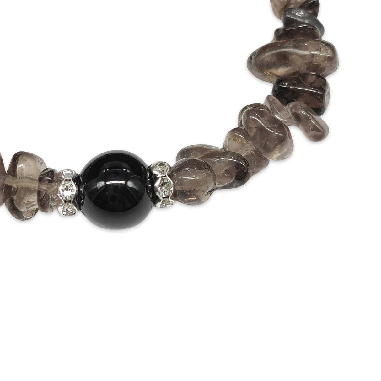 Bracelet -Smoky Quartz -Chips & Bead