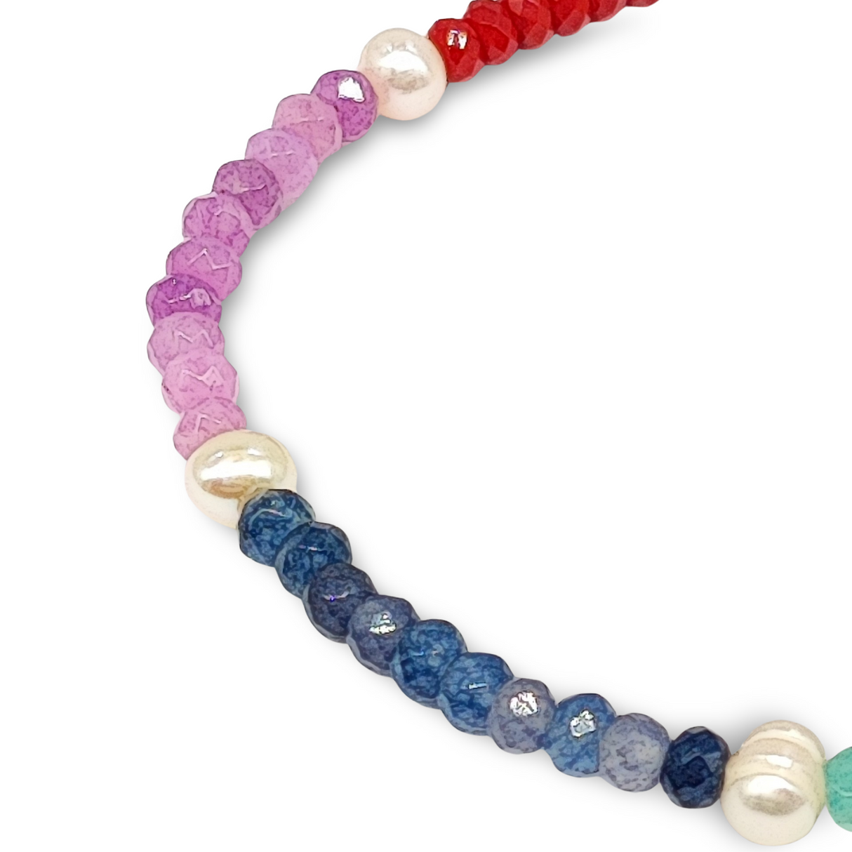 Bracelet -7 Chakras -Faceted -4mm