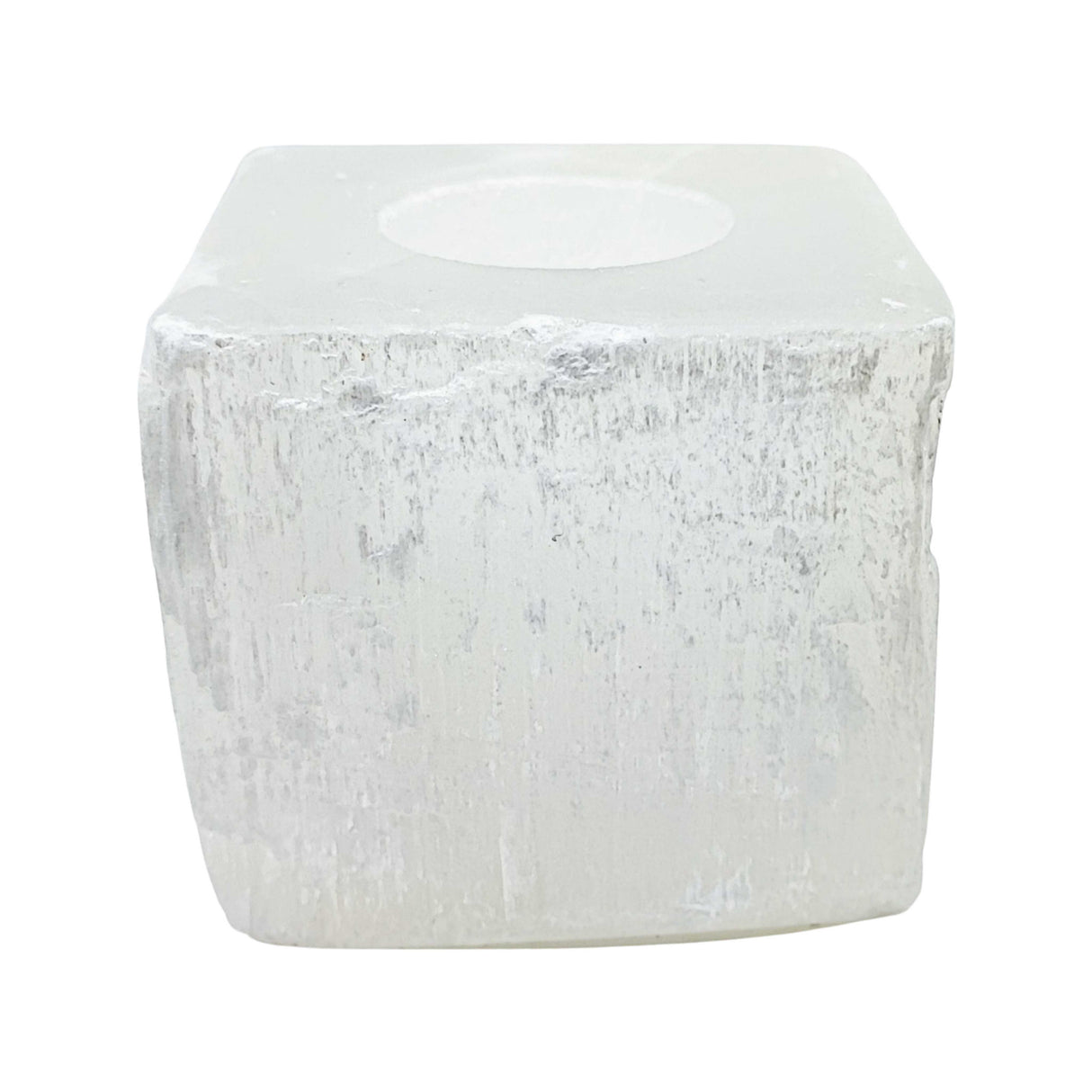 Candle Holder -Selenite Cube