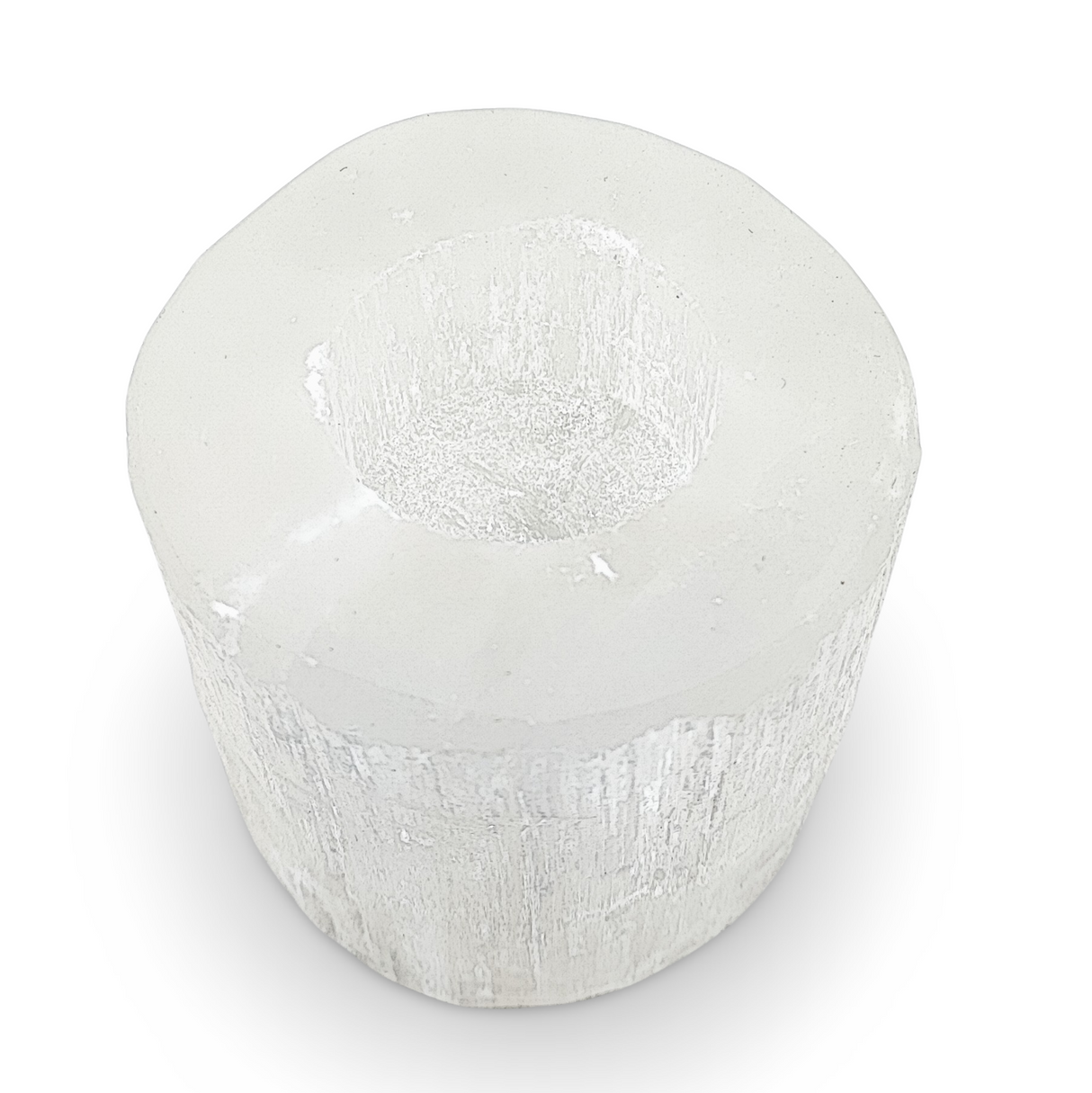 Candle Holder -Selenite Rounded