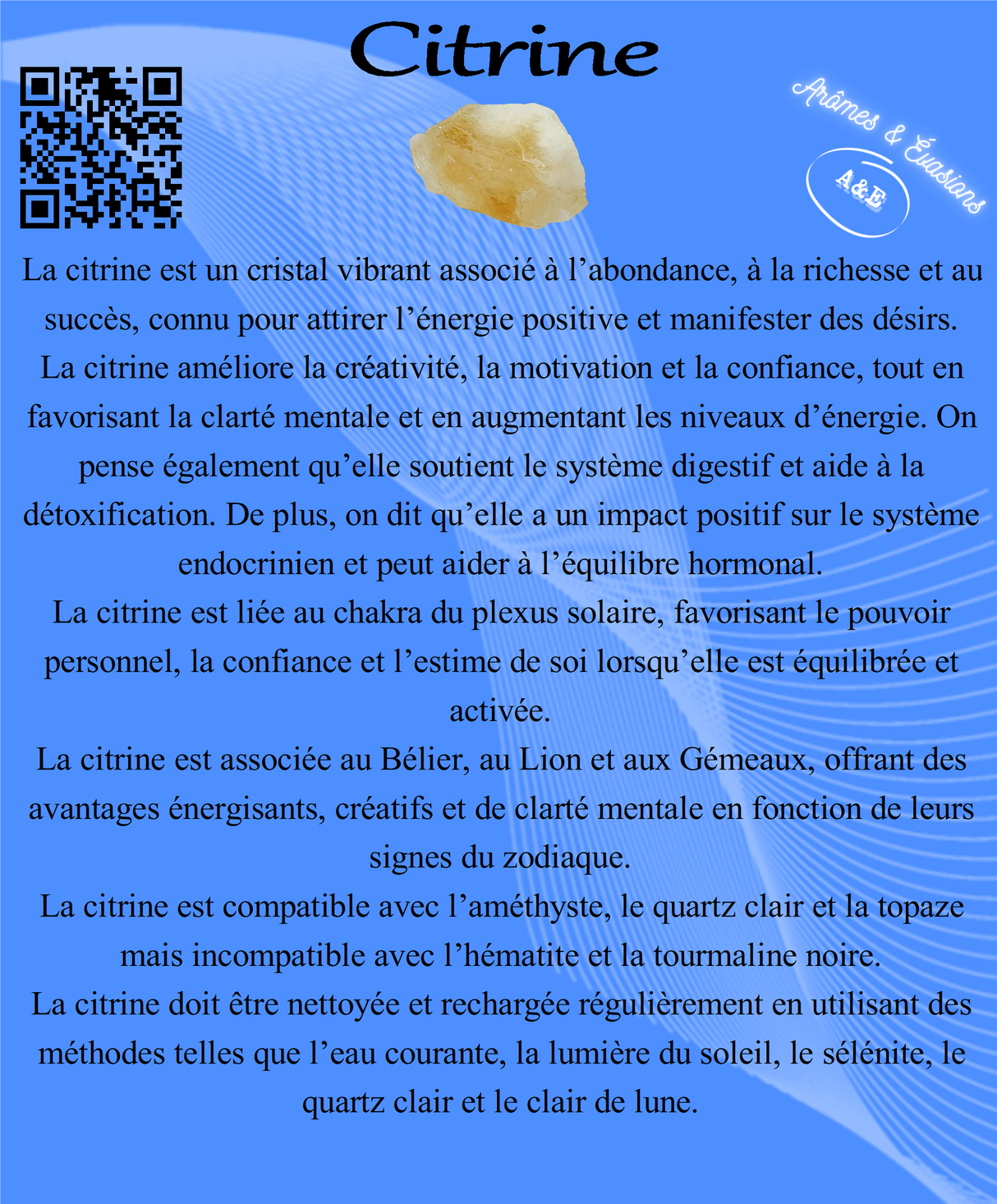 Descriptive Cards - Precious Stones & Crystals - Citrine