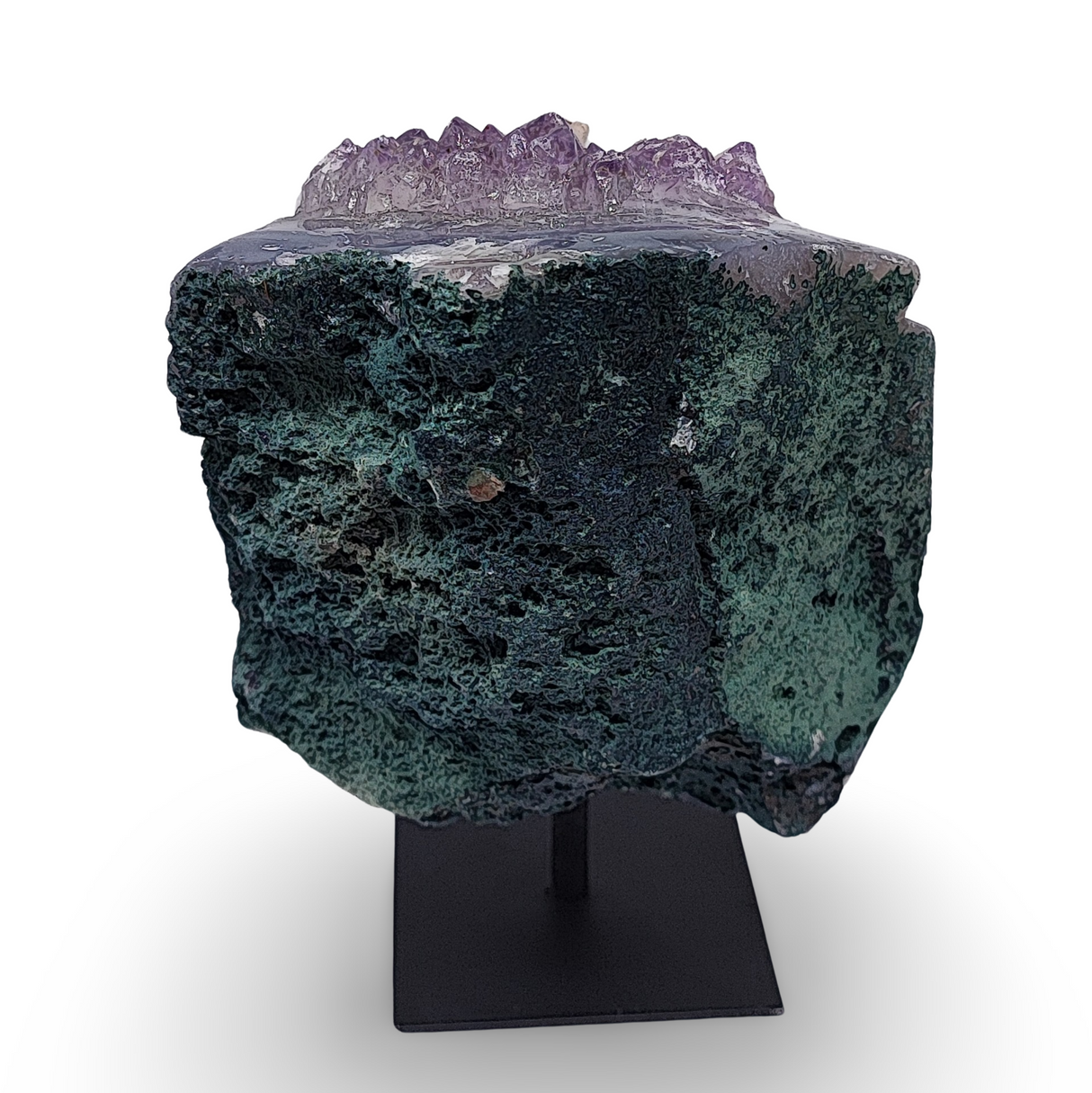 Cluster -Druzy on Metal Stand -Amethyst -1521g