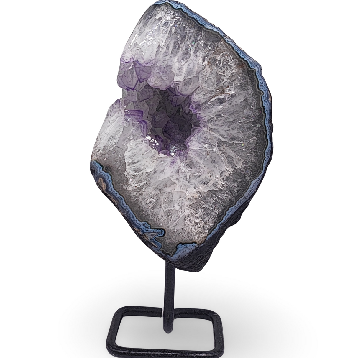 Cluster -Druzy on Metal Stand -Amethyst -1903g