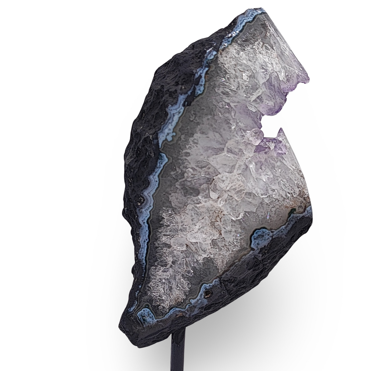 Cluster -Druzy on Metal Stand -Amethyst -1903g