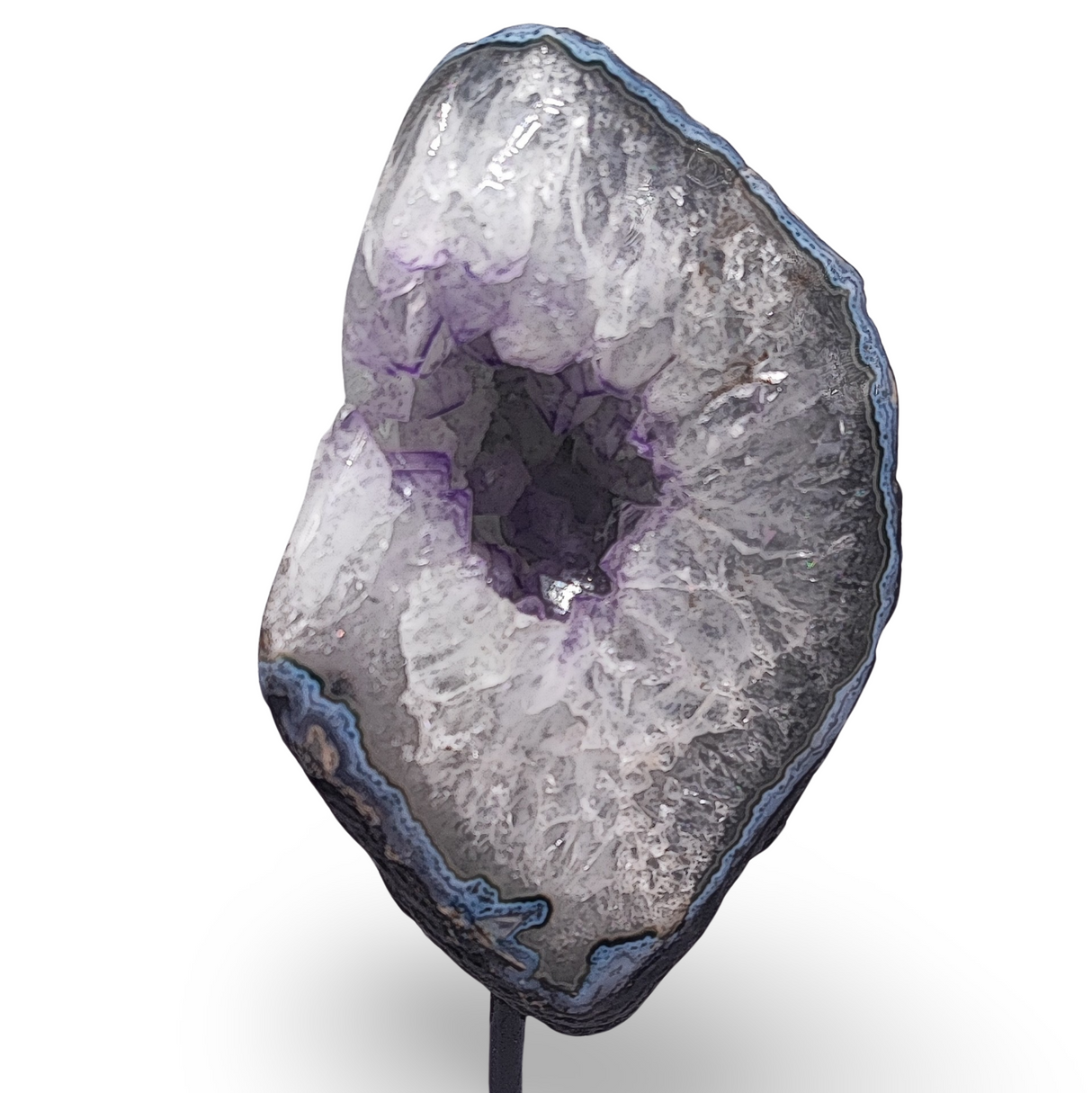 Cluster -Druzy on Metal Stand -Amethyst -1903g