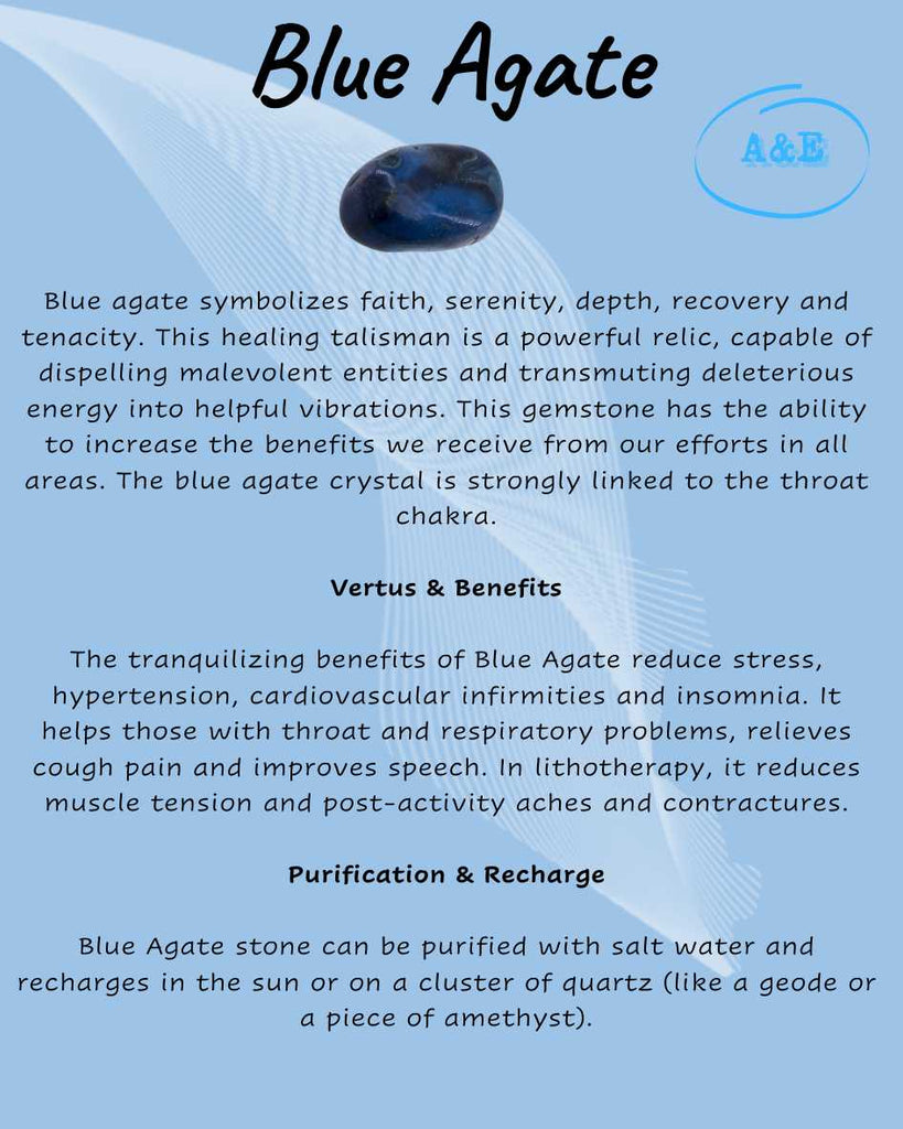 Descriptive Cards -Precious Stones & Crystals -Blue Agate