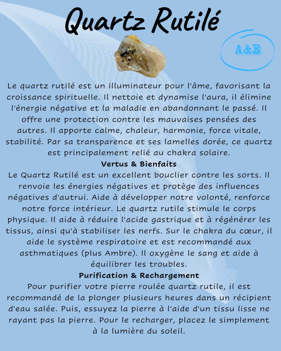 Descriptive Cards -Precious Stones & Crystals -Rutilated Quartz