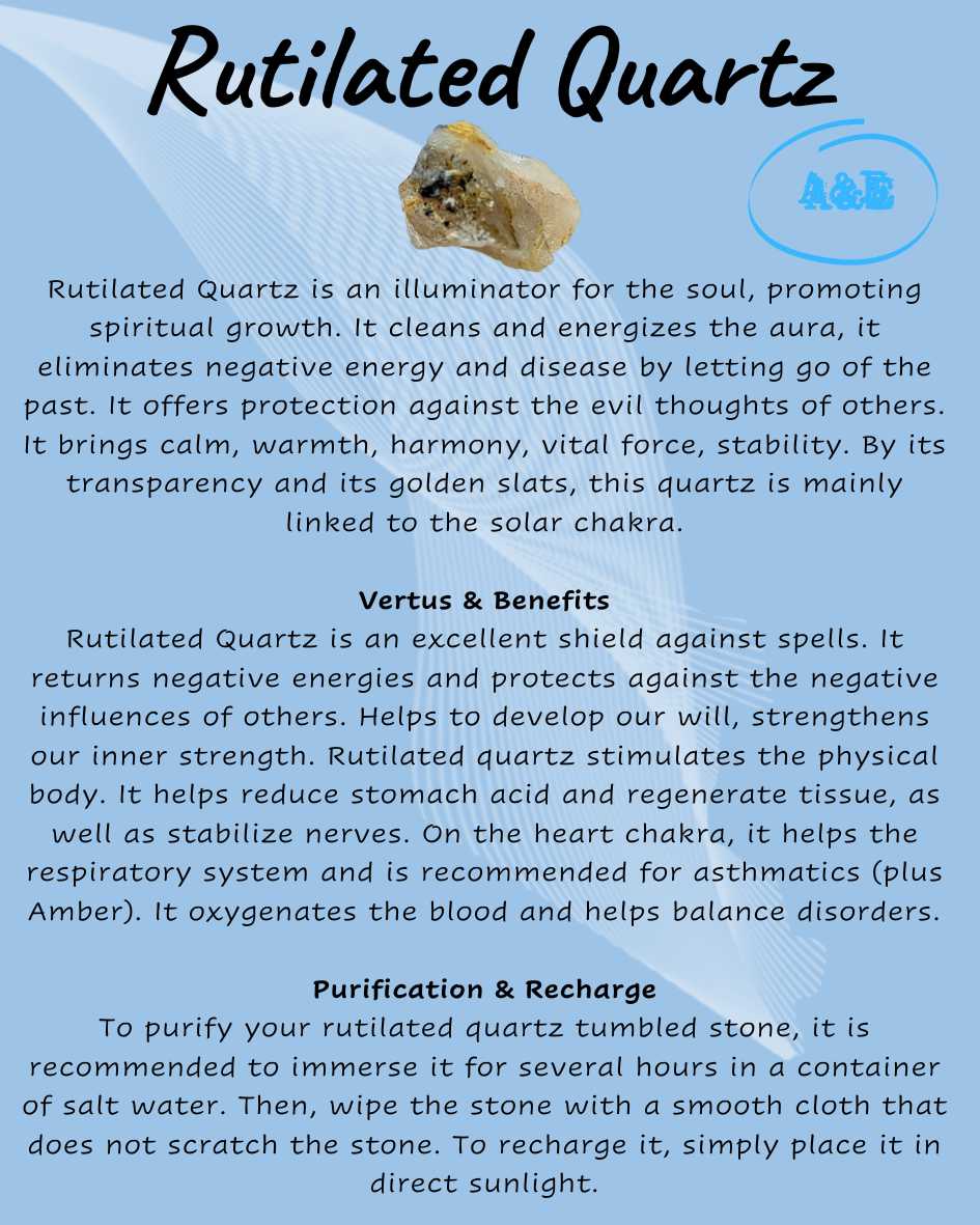 Descriptive Cards -Precious Stones & Crystals -Rutilated Quartz